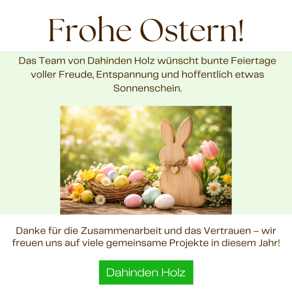 2026 Osterkarte Dahinden Holz